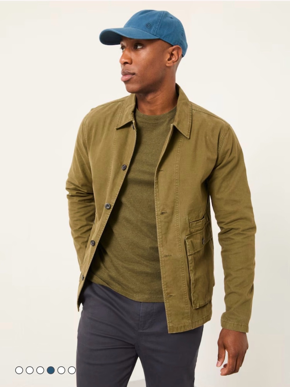 FatFace Men's Khaki Green Garmet Dye Worker Utility Jacket Size M Olive